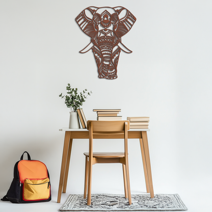 Mandala Elephant Metal Wall Art - Intricate Elephant Head Decor - KAF105 - Tampa Home & Garden Store