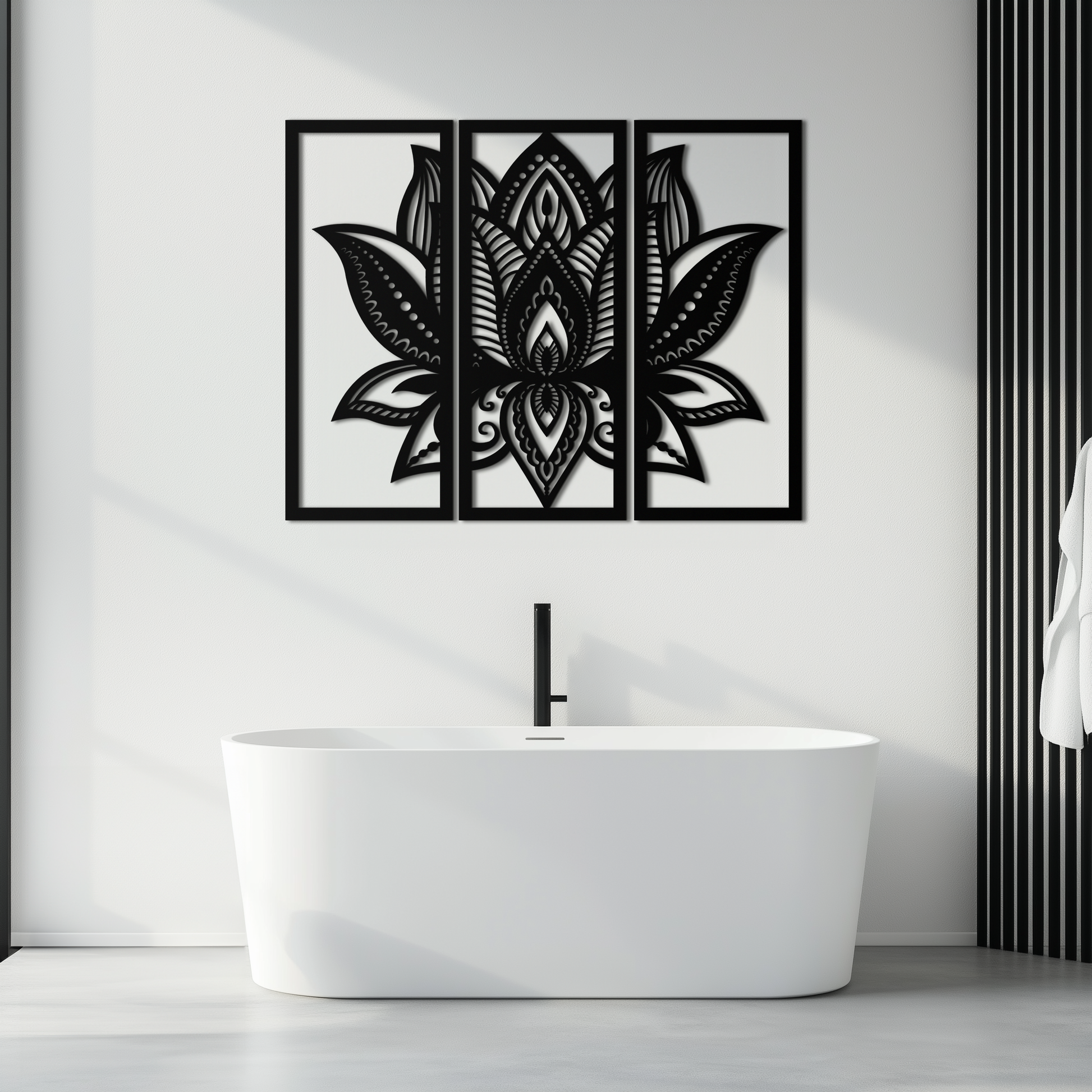 Mandala Lotus Metal Wall Art - Elegant & Spiritual Home Decor - KAF148 - Tampa Home & Garden Store