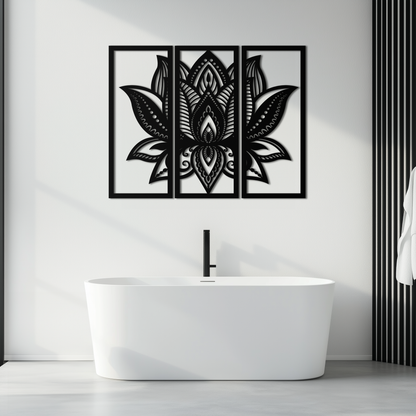 Mandala Lotus Metal Wall Art - Elegant & Spiritual Home Decor - KAF148 - Tampa Home & Garden Store