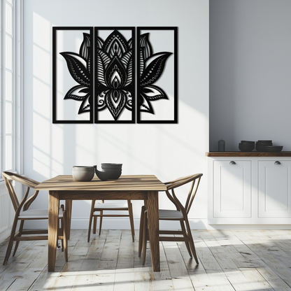 Mandala Lotus Metal Wall Art - Elegant & Spiritual Home Decor - KAF148 - Tampa Home & Garden Store
