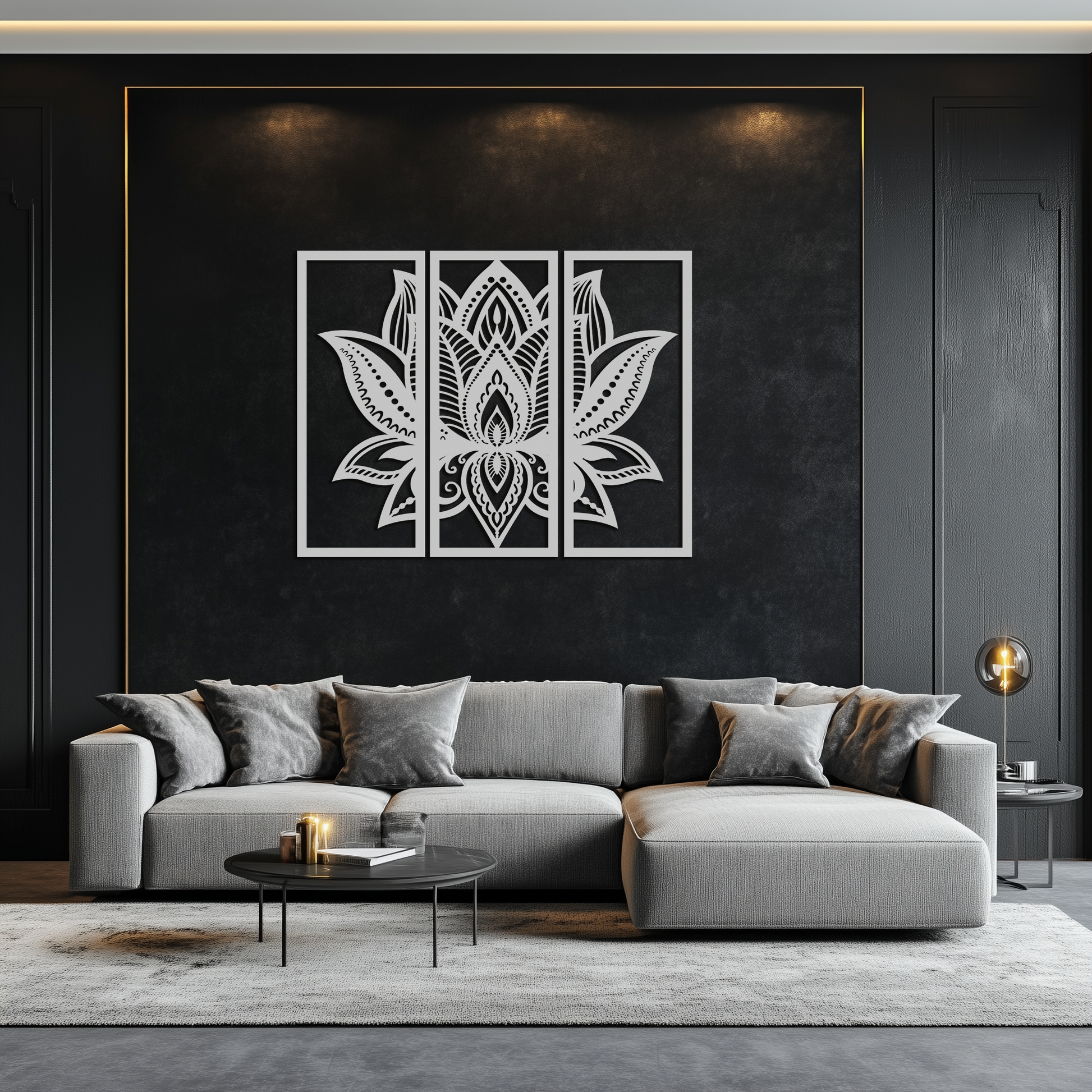 Mandala Lotus Metal Wall Art - Elegant & Spiritual Home Decor - KAF148 - Tampa Home & Garden Store