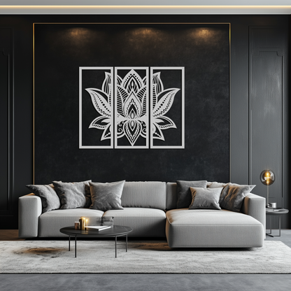 Mandala Lotus Metal Wall Art - Elegant & Spiritual Home Decor - KAF148 - Tampa Home & Garden Store