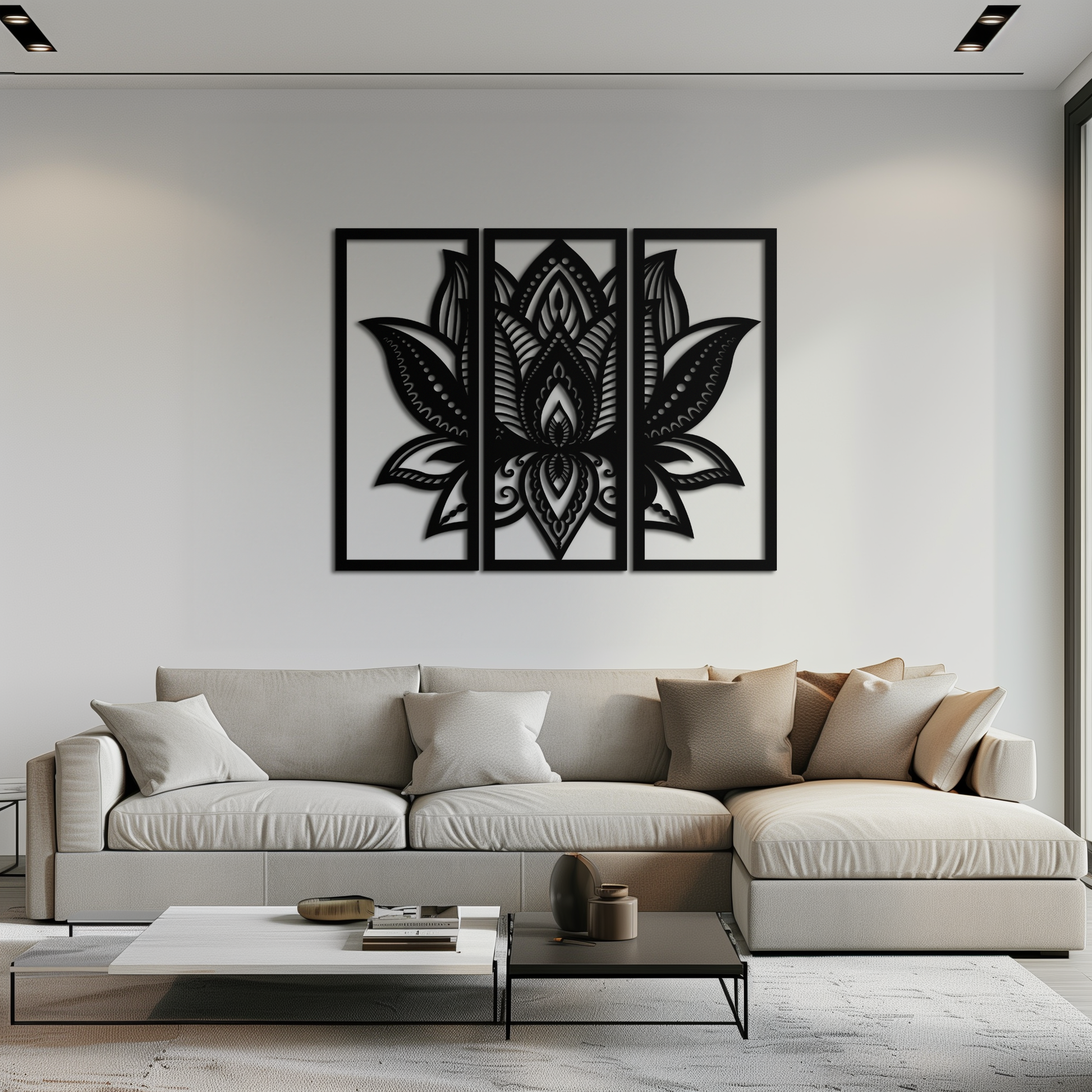 Mandala Lotus Metal Wall Art - Elegant & Spiritual Home Decor - KAF148 - Tampa Home & Garden Store