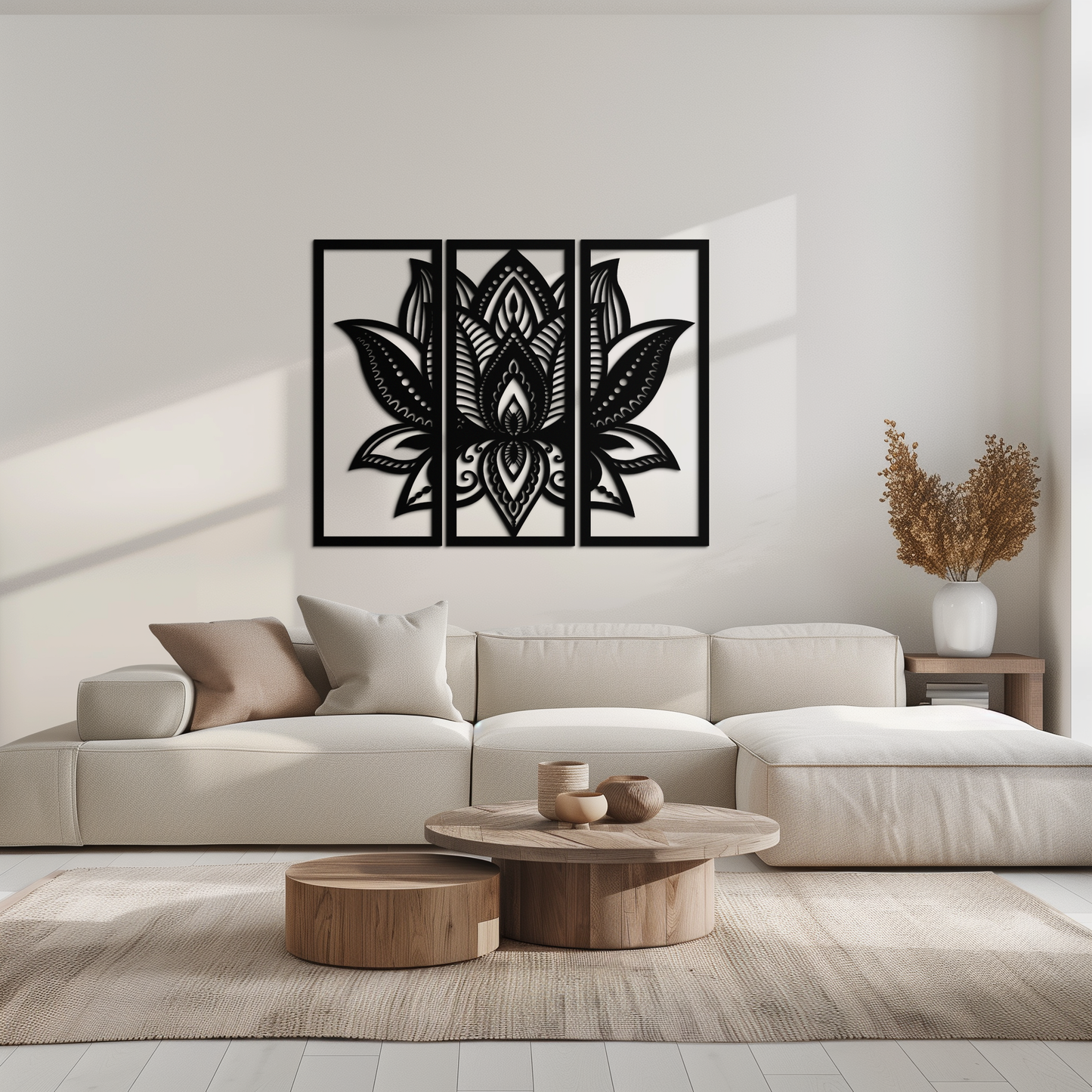 Mandala Lotus Metal Wall Art - Elegant & Spiritual Home Decor - KAF148 - Tampa Home & Garden Store