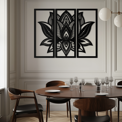 Mandala Lotus Metal Wall Art - Elegant & Spiritual Home Decor - KAF148 - Tampa Home & Garden Store