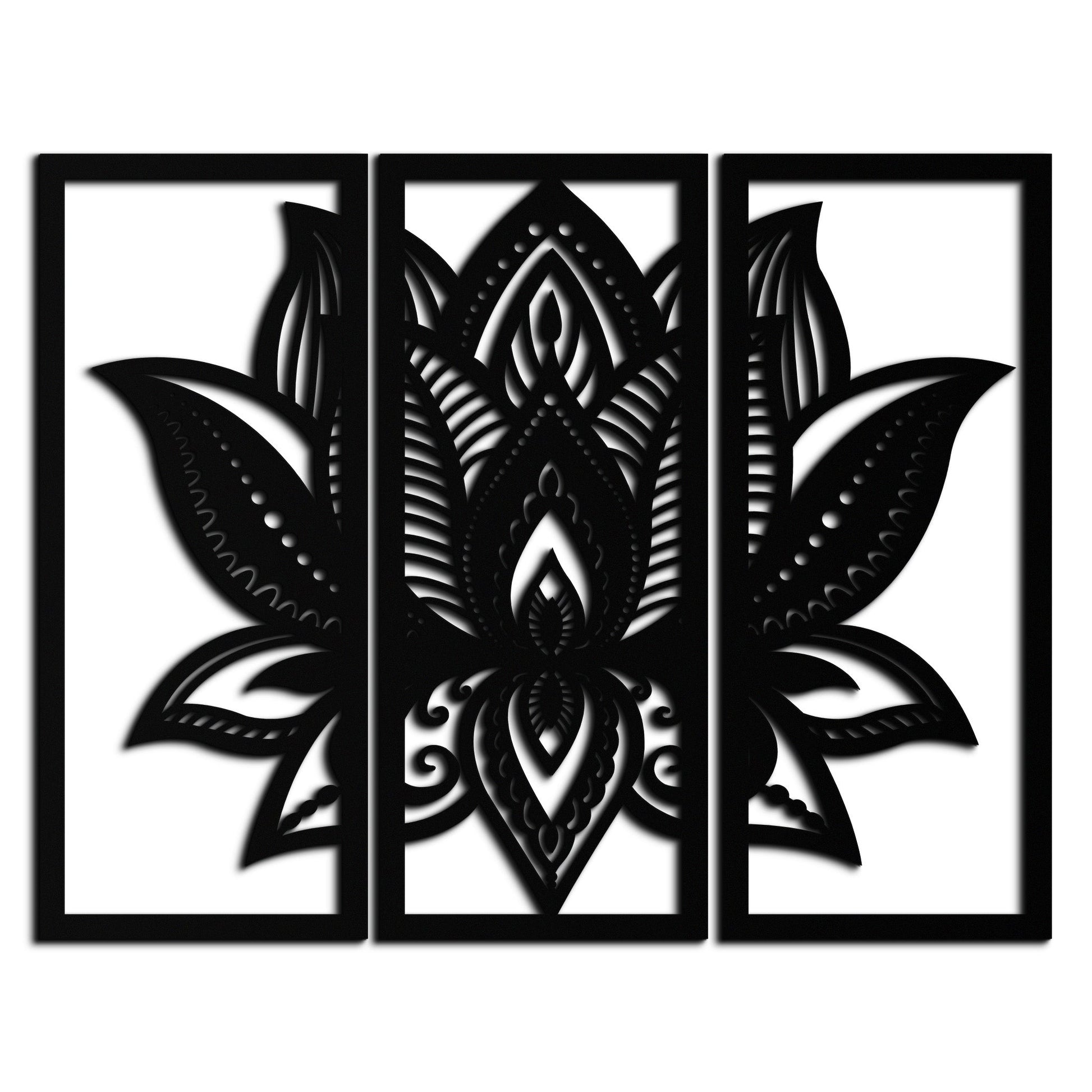 Mandala Lotus Metal Wall Art - Elegant & Spiritual Home Decor - KAF148 - Tampa Home & Garden Store