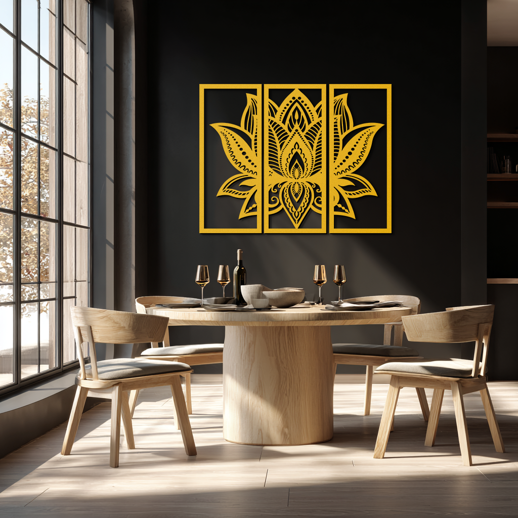 Mandala Lotus Metal Wall Art - Elegant & Spiritual Home Decor - KAF148 - Tampa Home & Garden Store