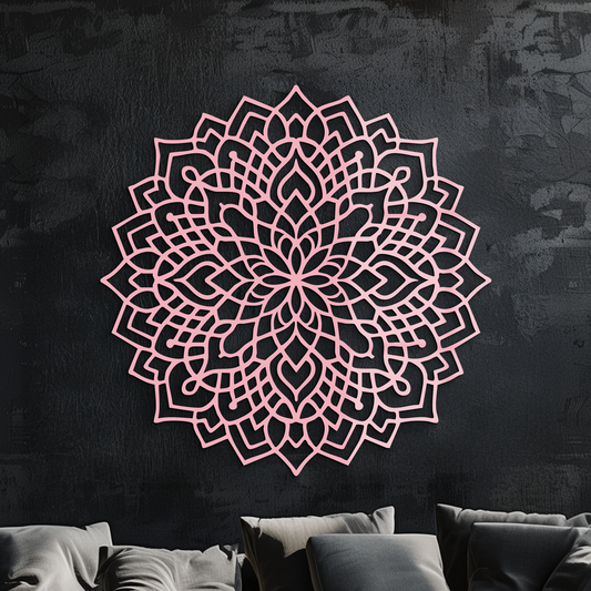 Mandala Silhouette Metal Wall Art – Intricate Sacred Geometry Design - KAFGP058 - Tampa Home & Garden Store
