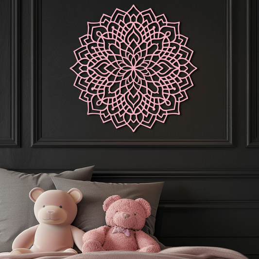 Mandala Silhouette Metal Wall Art – Intricate Sacred Geometry Design - KAFGP058 - Tampa Home & Garden Store