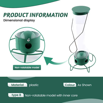 Squirrel Proof Bird Feeder Hanging Metal Wild Bird Seed Feeder 35cm