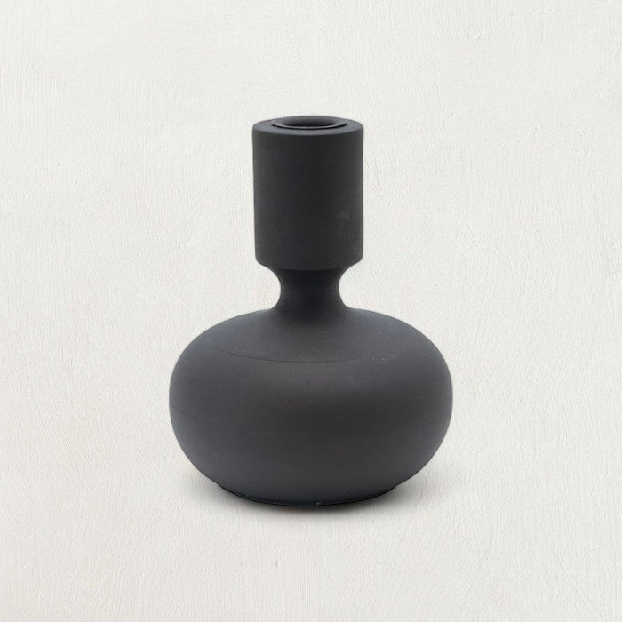 Mango Wood Taper Candle Holder, Black - Tampa Home & Garden Store