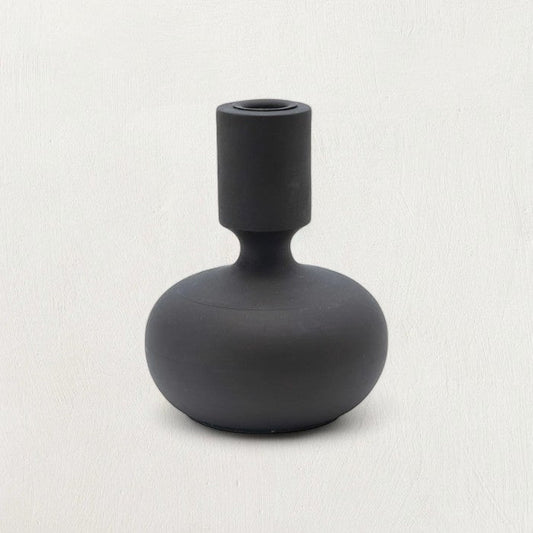 Mango Wood Taper Candle Holder, Black - Tampa Home & Garden Store