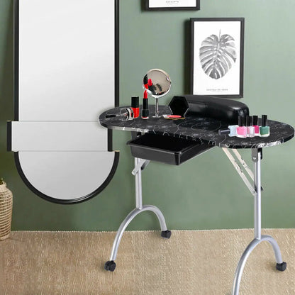 Foldable Manicure Table With Wrist Cushion