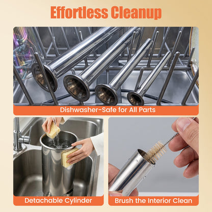 Manual Sausage Stuffer DirectDeals with 4 stainless tubes and 2 speeds, detachable cylinder on Tampa Home & Garden Store