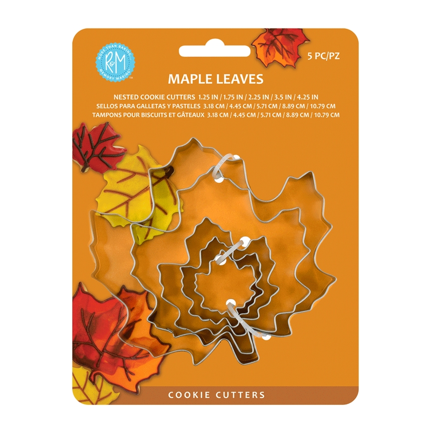 Maple Leaf 5 Pc Cookie Cutter Set - Tampa Home & Garden Store