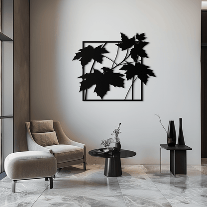 Maple Leaf Metal Wall Art - Steel Wall Decor for Home and Office - KAF012 - Tampa Home & Garden Store