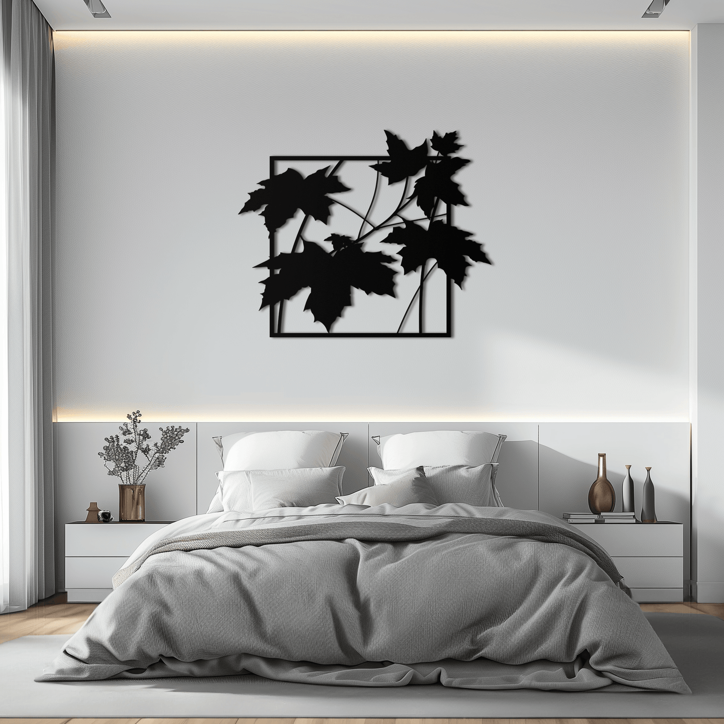 Maple Leaf Metal Wall Art - Steel Wall Decor for Home and Office - KAF012 - Tampa Home & Garden Store