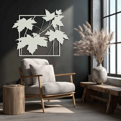 Maple Leaf Metal Wall Art - Steel Wall Decor for Home and Office - KAF012 - Tampa Home & Garden Store