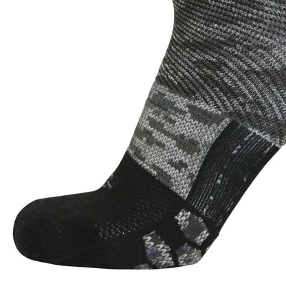 Marauder athletic sock by Covert Threads in black gray marled knit on Tampa Home & Garden Store