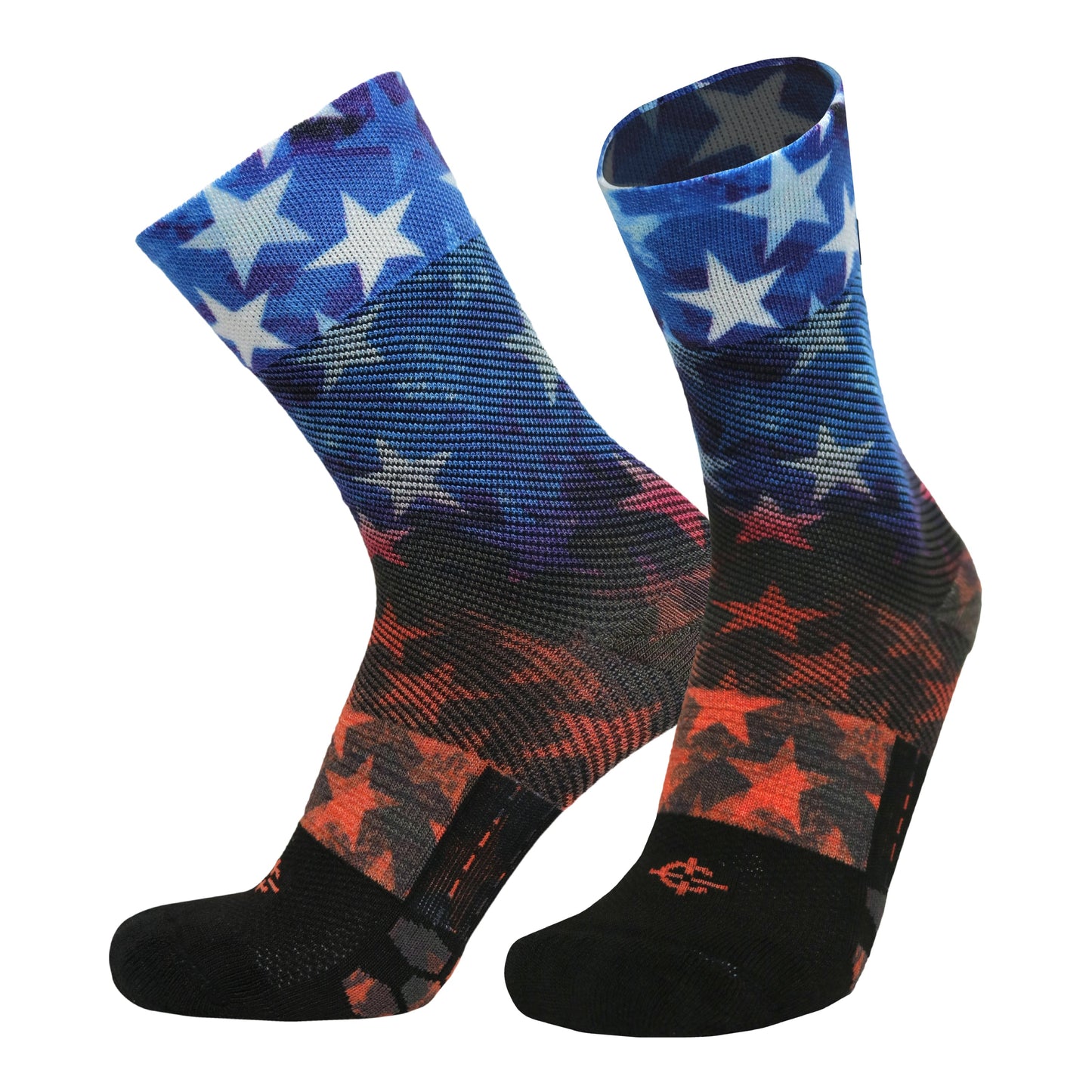 Marauder athletic socks pair in blue star pattern with white stars and red accents on Tampa Home & Garden Store