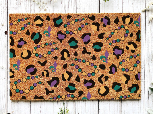 Mardi Gras Decor Doormat Fat Tuesday Doormat | Mardi Gras Door Mat - Tampa Home & Garden Store