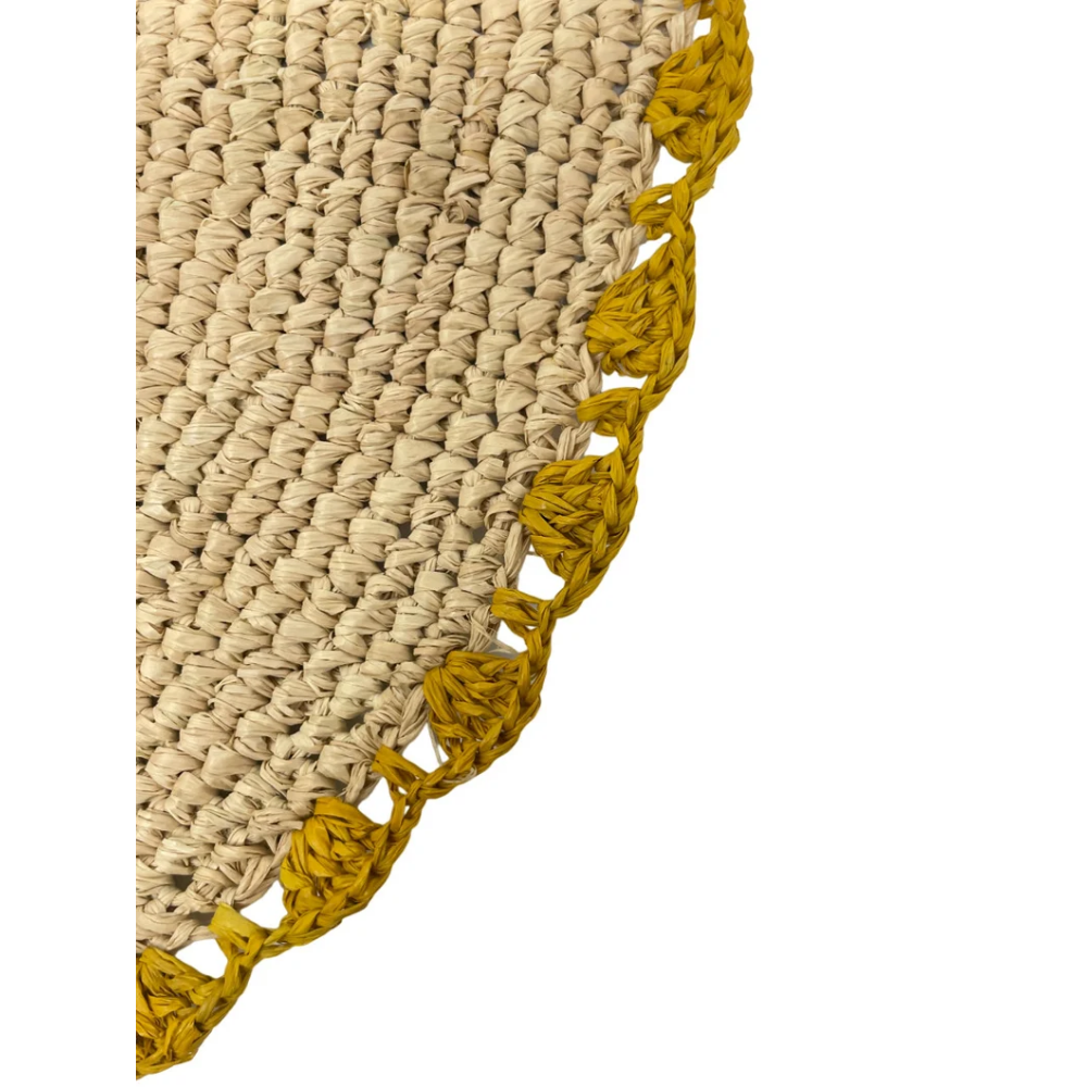 Marigold Raffia Placemats, Boho Round Natural Hand Woven Placemats, Table Mats for Dining Table - Tampa Home & Garden Store