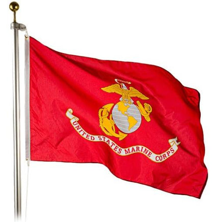 Marine Corps Outdoor Flag – Military Quality, Made in USA (Nylon or Polyester) - Tampa Home & Garden Store