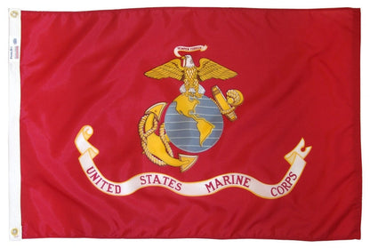 Marine Corps Outdoor Flag – Military Quality, Made in USA (Nylon or Polyester) - Tampa Home & Garden Store