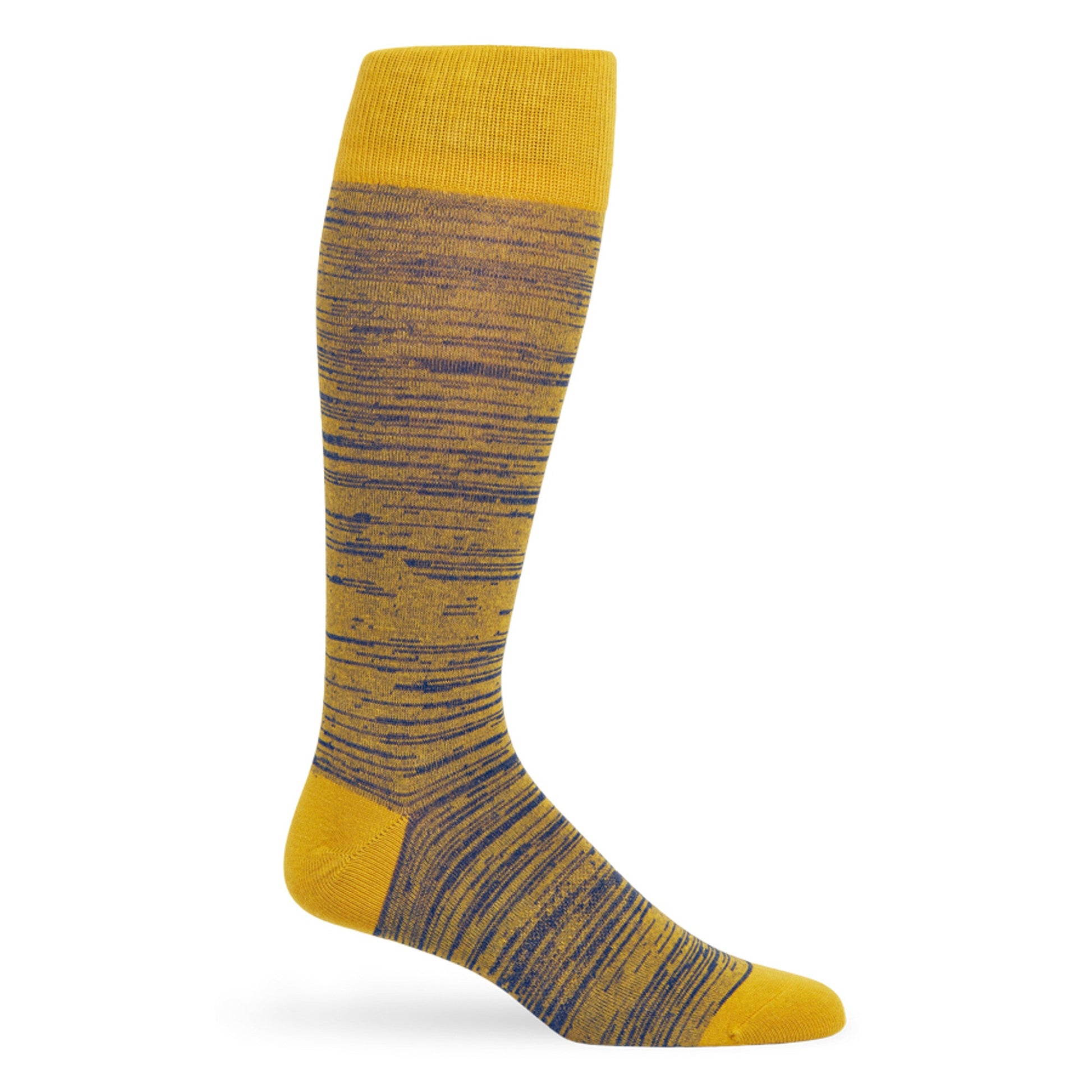 Navy Gold Mixed Socks 8 Pack yellow base with blue marled pattern on Tampa Home & Garden Store