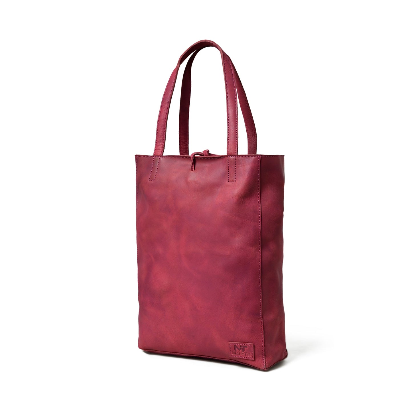 Maroon Leather Tote Bag - Tampa Home & Garden Store