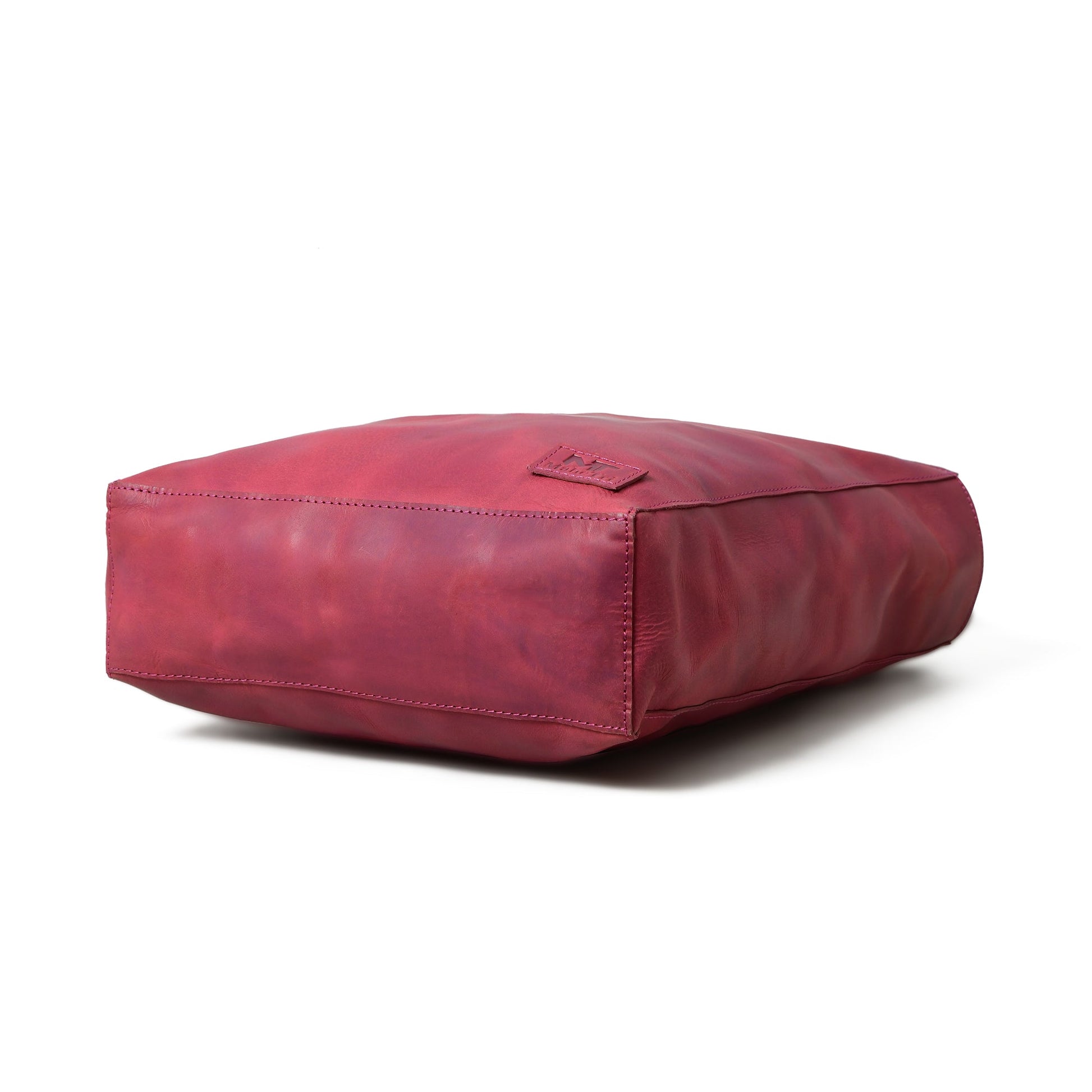 Maroon Leather Tote Bag - Tampa Home & Garden Store