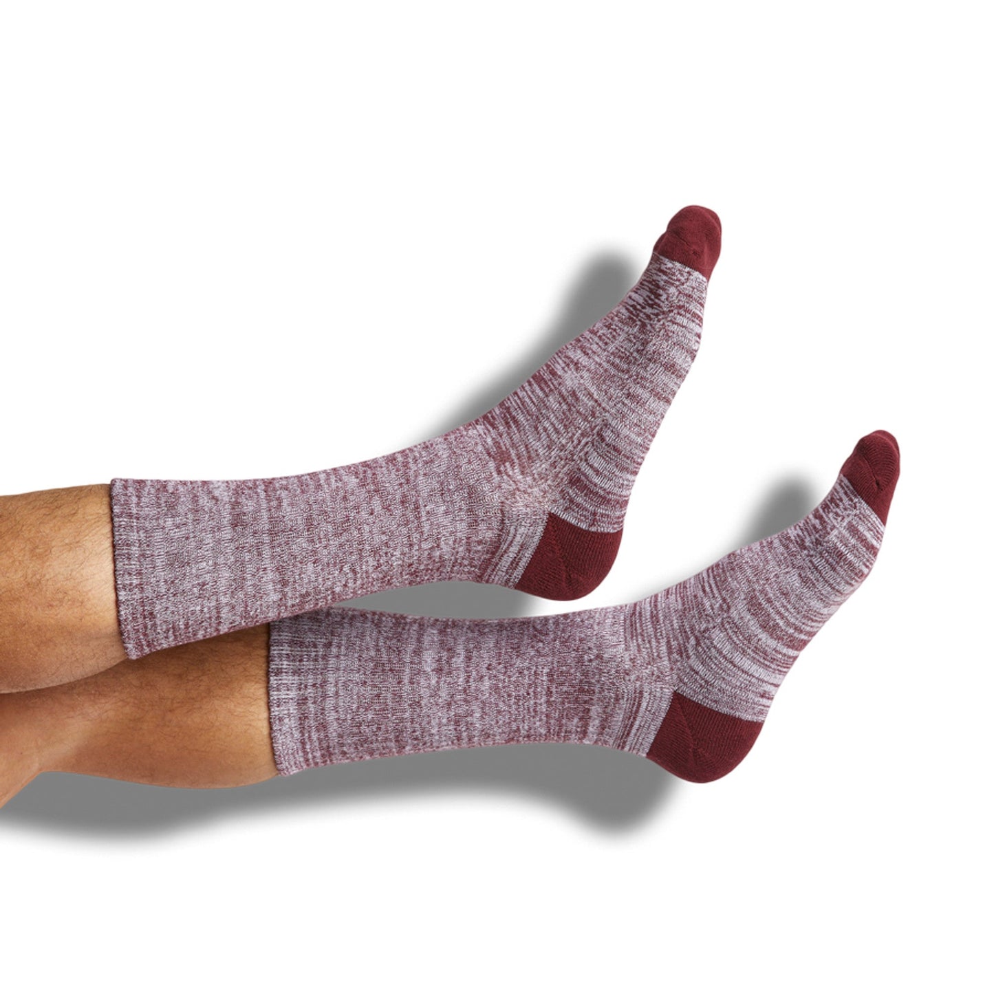 Maroon Casual Sock 4 Pack DeadSoxy crew socks in team colorways with heather knit two shown on Tampa Home & Garden Store