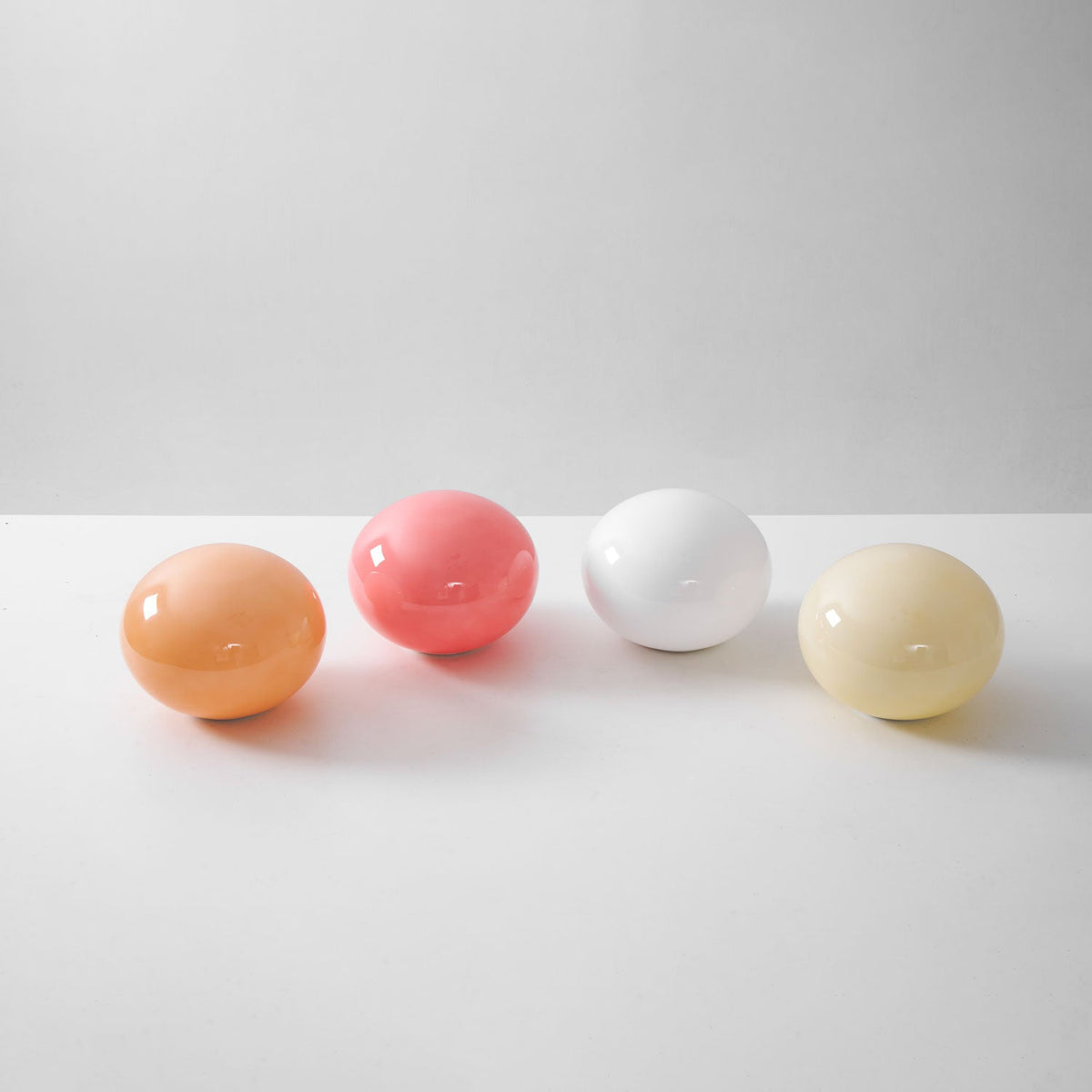 Chandelier Marshmallow glass bubble spheres with 4 pastel colors orange pink white pale yellow on Tampa Home & Garden Store