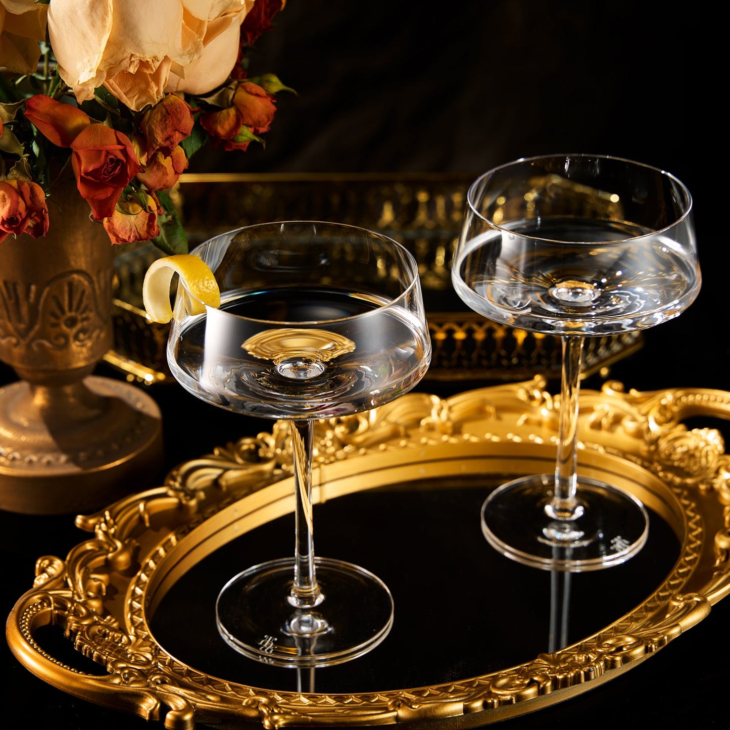 Set of Two Spritz Martini Cocktail Glasses