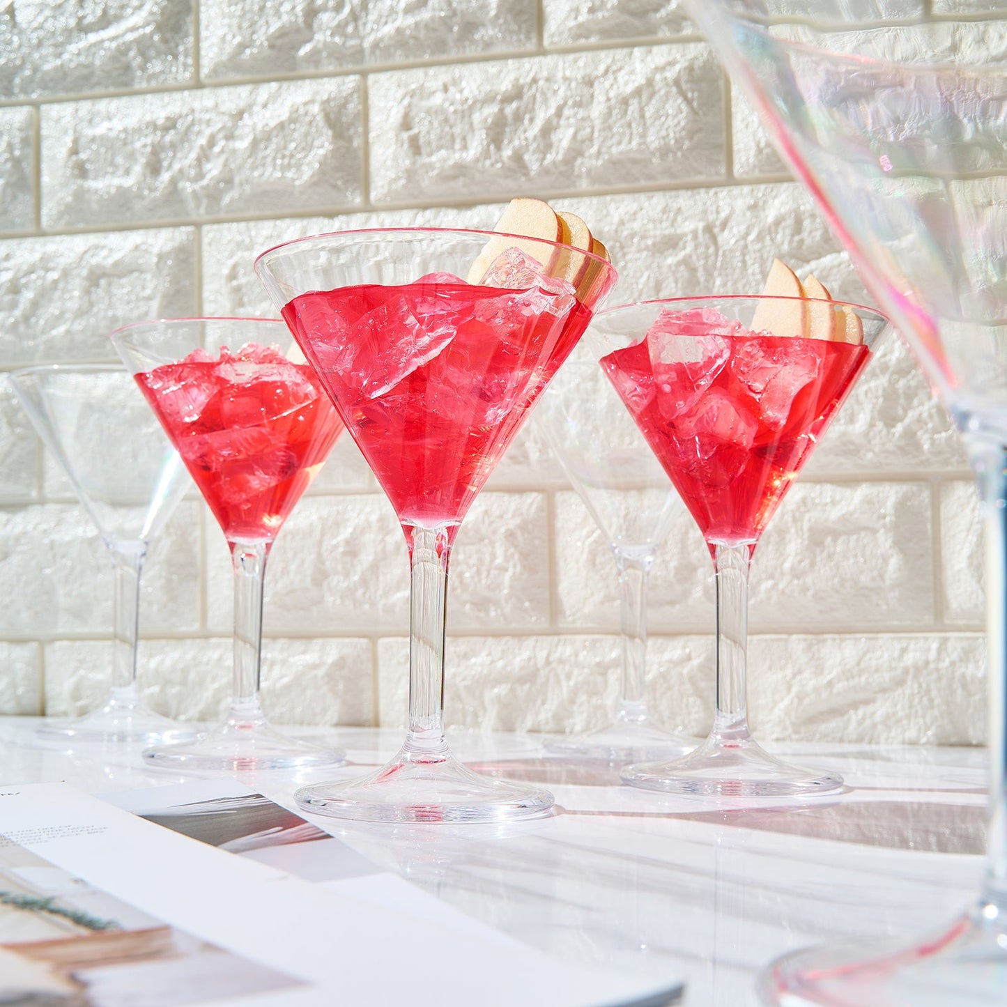 Barcelona Acrylic Martini Glasses Set of 6