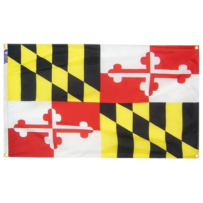 Maryland Flag with Grommets Along the Edges for Wall Hanging - Tampa Home & Garden Store