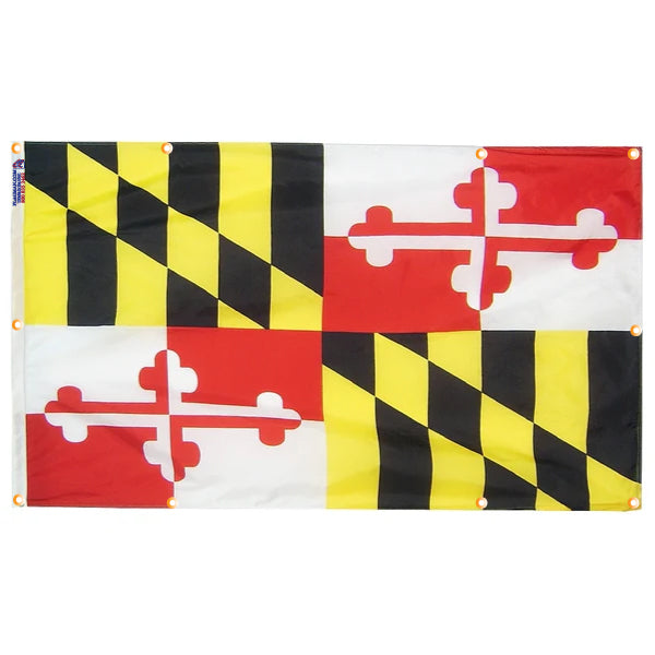Maryland Flag with Grommets Along the Edges for Wall Hanging - Tampa Home & Garden Store