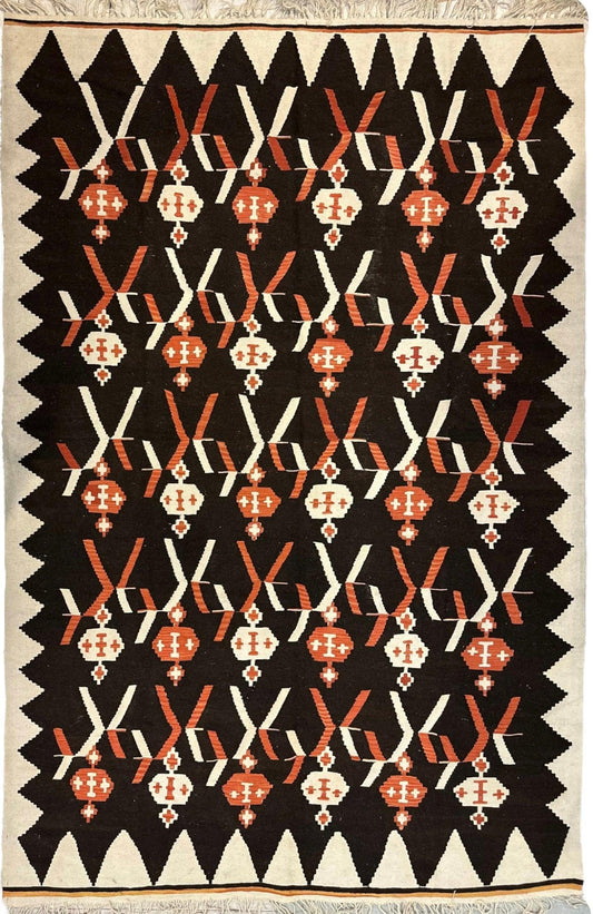 Masterpiece Large Vintage minimalistic Karabakh Kilim 7’5” x 11’ - Tampa Home & Garden Store