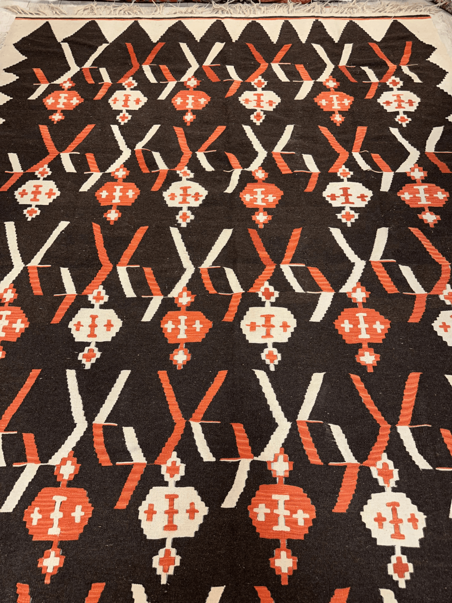 Masterpiece Large Vintage minimalistic Karabakh Kilim 7’5” x 11’ - Tampa Home & Garden Store
