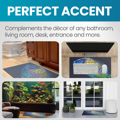 Flipper Aquarium Mat with Tang Artwork for Tanks