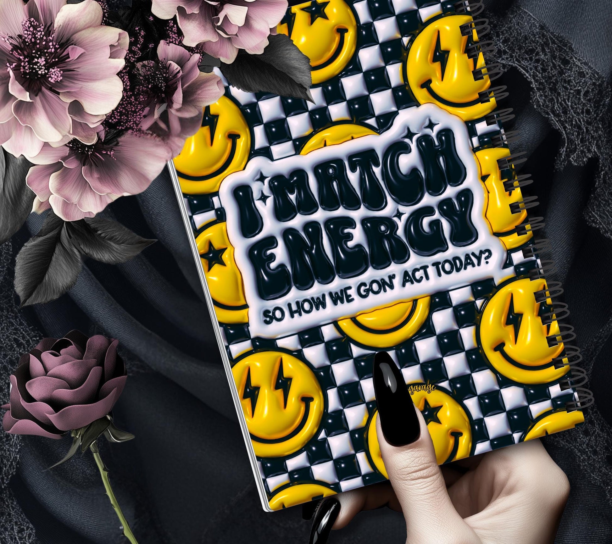 Matching Energy Smile Face Reusable Sticker Book, Sarcastic Vibe Sticker Album, Perfect Gift to Personalize Sticker Collectors - Tampa Home & Garden Store