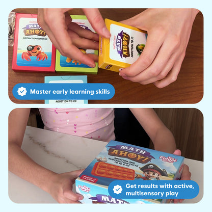 Math Ahoy toy by The Fidget Games, math boxes for addition and subtraction (4-pack) on Tampa Home & Garden Store