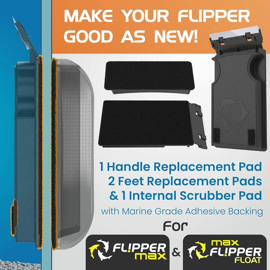 Flipper Max universal maintenance kit with replacement blades and pads for MAX aquarium cleaner on Tampa Home & Garden Store