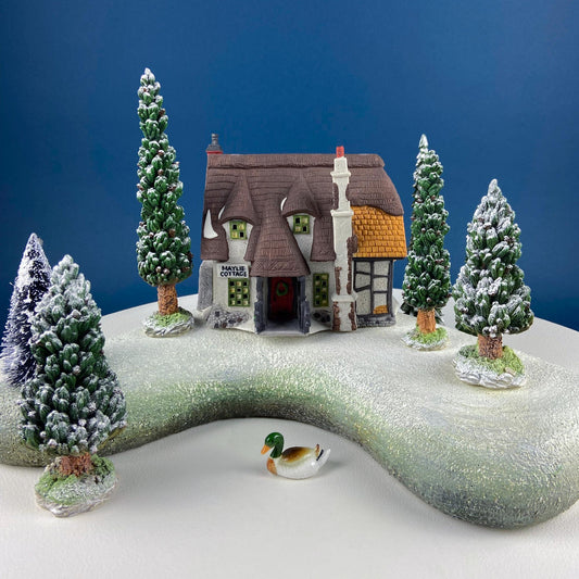 MayLie Cottage Porcelain Christmas Village House by Dept. 56. Dickens' Village Series. Illuminated Holiday Home Retail Display. Kids Room. - Tampa Home & Garden Store