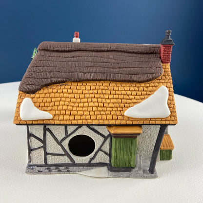 MayLie Cottage Porcelain Christmas Village House by Dept. 56. Dickens' Village Series. Illuminated Holiday Home Retail Display. Kids Room. - Tampa Home & Garden Store