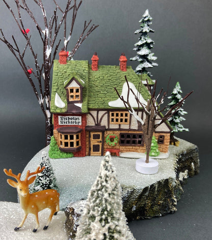 MayLie Cottage Porcelain Christmas Village House by Dept. 56. Dickens' Village Series. Illuminated Holiday Home Retail Display. Kids Room. - Tampa Home & Garden Store