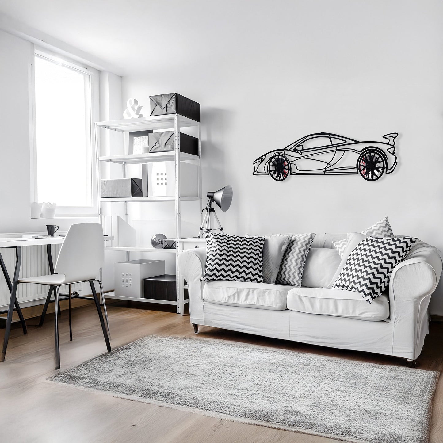 McLaren Wall Art – Exotic Supercar Steel Silhouette with Spinning Wheels-KAFMEKA031 - Tampa Home & Garden Store
