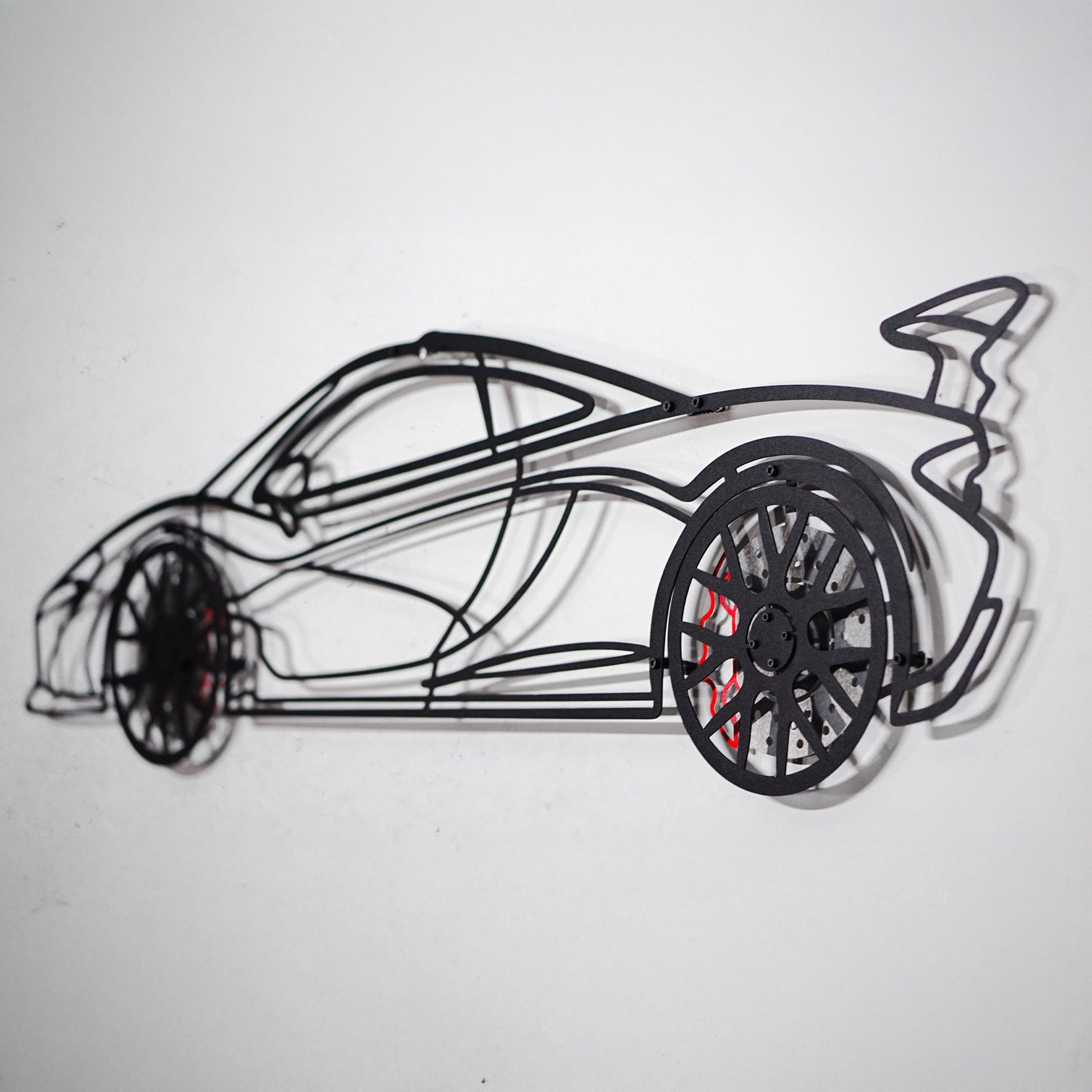 McLaren Wall Art – Exotic Supercar Steel Silhouette with Spinning Wheels-KAFMEKA031 - Tampa Home & Garden Store