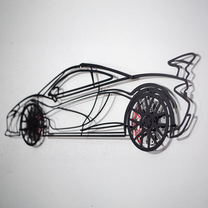 McLaren Wall Art – Exotic Supercar Steel Silhouette with Spinning Wheels-KAFMEKA031 - Tampa Home & Garden Store
