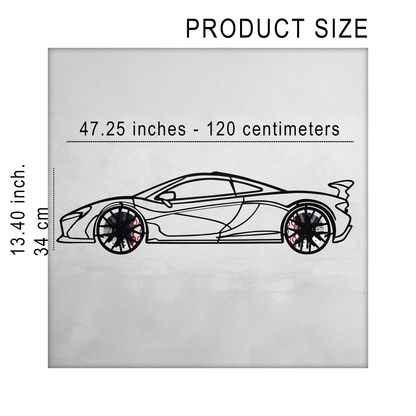 McLaren Wall Art – Exotic Supercar Steel Silhouette with Spinning Wheels-KAFMEKA031 - Tampa Home & Garden Store